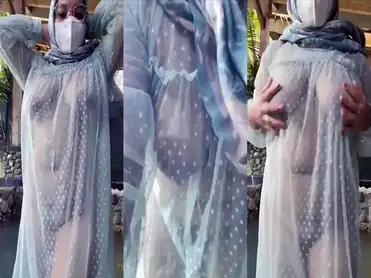 Tante Jilboobs Transparan Outdoor Pamer Berani